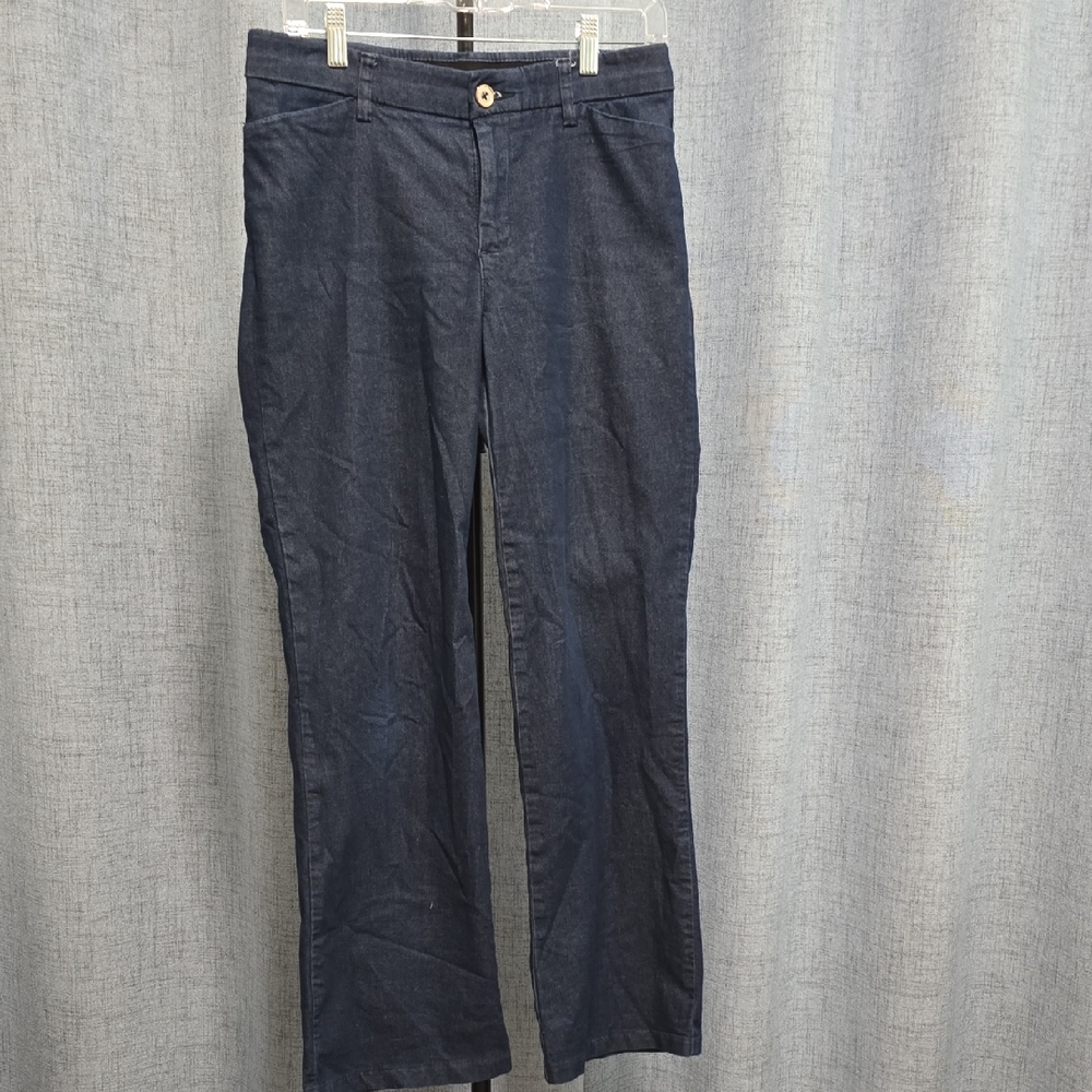 Lee Women's Dark Blue Trousers With Wide Leg‎ Size 8